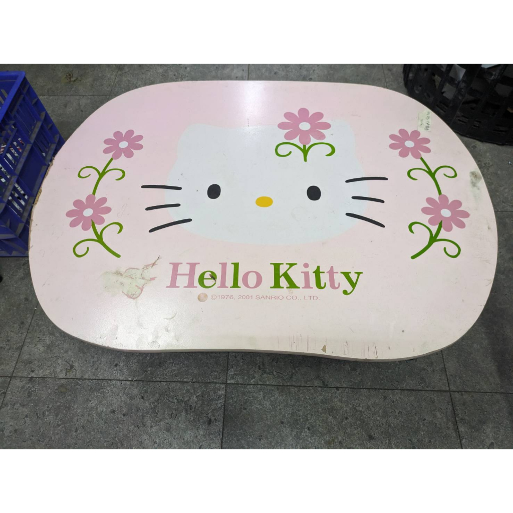 【尚典中古家具】Hello Kitty凱蒂貓粉嫩少女心色可折疊收納小餐桌 中古.二手.摺疊桌.桌子.餐桌.凱蒂貓