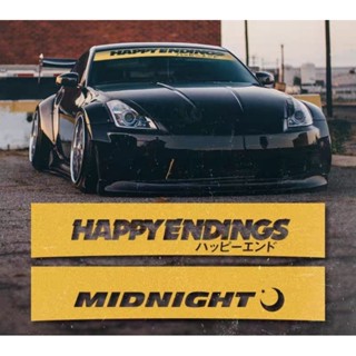 現貨 前檔貼紙 HAPPY 壓頭紙 汽車擋風玻璃 JDM 街頭 HF 潮流 改裝 防水 防曬 車貼