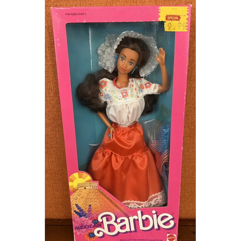 絕版1988年墨西哥芭比 全新未拆封 異國風芭比娃娃 美泰兒芭比 Mattel Barbie doll 保留中勿下單
