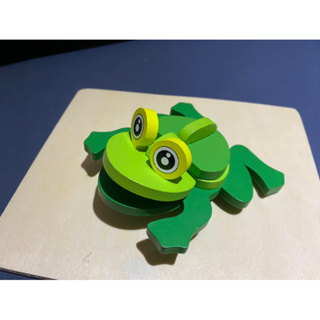 3D立體拼圖 木質拼圖 青蛙 puzzle