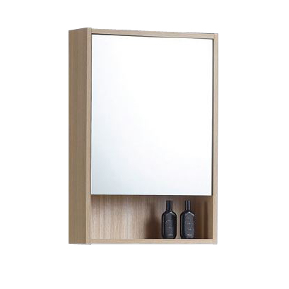 【KARNS】木紋單門鏡櫃下開放、吊櫃、收納置物櫃、浴室鏡