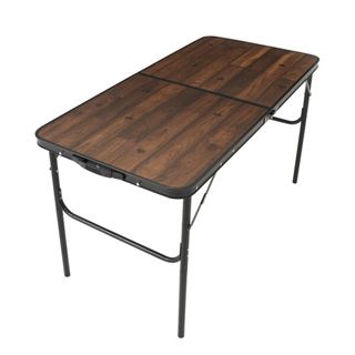 （廢柴限量特價）LOGOS仿枕木紋折合桌12080