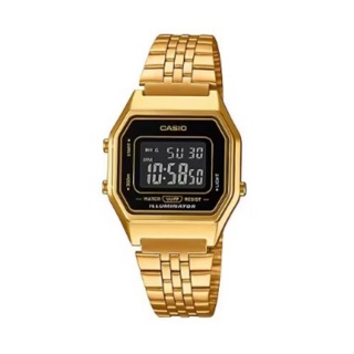 【CASIO 卡西歐】復古小金錶×數位電子錶 LA680WGA-1B 28.6mm現代鐘錶