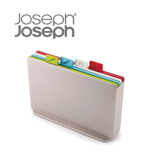 英國Joseph Joseph 檔案夾止滑砧板組-雙面附凹槽(大銀)