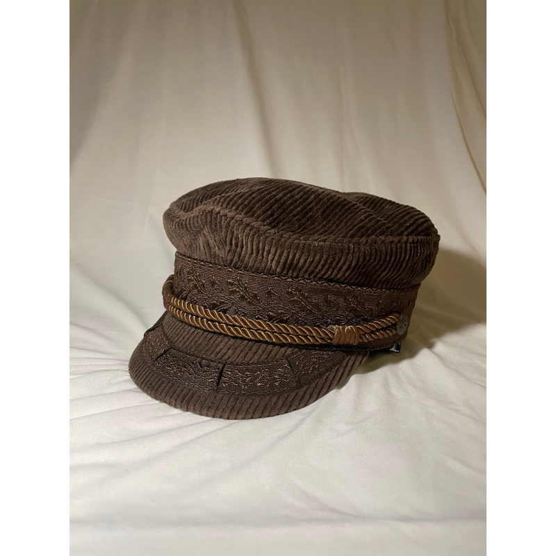 BRIXTON FIDDLER CAP ALBANY CAP 海軍帽 報童帽 燈芯絨 雕花 咖啡色