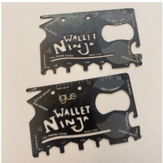 ［沐沐屋］18合1多功能不鏽鋼工具卡 Wallet Ninja 萬用工具刀 登山 戶外 童軍 軍刀C