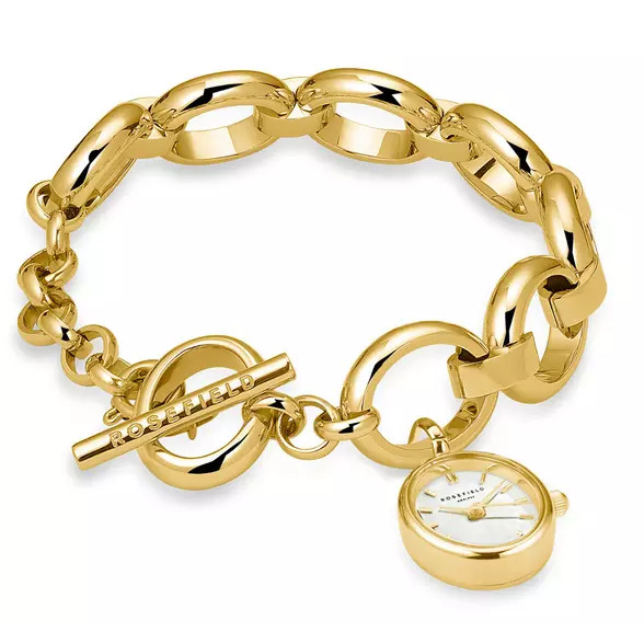 ROSEFIELD荷蘭阿姆斯特丹時尚金色手鍊錶SWGSG-OV13