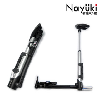 GIYO GM-71 攜帶型打氣筒《名雪購物》臺灣製 美/法嘴皆適用 140PSI 附壓力錶 自行車打氣筒 高壓打氣筒