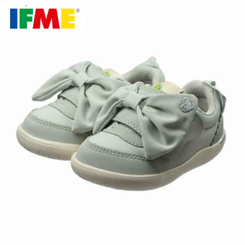 [現貨]IFME-萌娃系列 淺灰蝴蝶-淺灰 日本機能童鞋 原廠公司貨 運動鞋 布鞋 休閒鞋