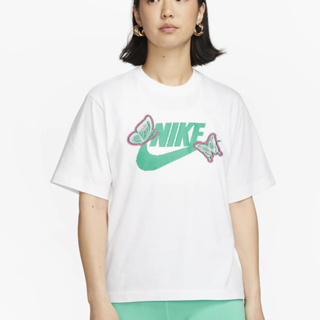 [麥修斯]NIKE W TEE OC 1 BOXY FD2526 100 短袖 上衣 T恤 蝴蝶刺繡 女款