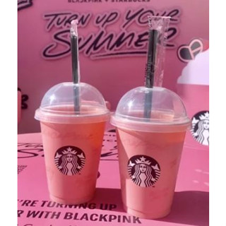 現貨 不用等 星巴克 正品代買 聯名系列 Blackpink冷水杯 環保杯 吸管杯 粉紅 黑色 限量商品 附BP專屬紙袋