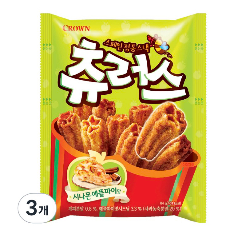 韓國進口CROWN 皇冠 吉拿棒餅乾 肉桂蘋果派口味 84g
