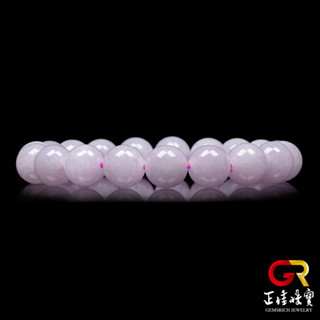【正佳珠寶】翡翠 頂級芙蓉地紫羅蘭翡翠 9.8-10.2mm 天然A貨紫羅蘭翡翠手珠｜日本彈力繩