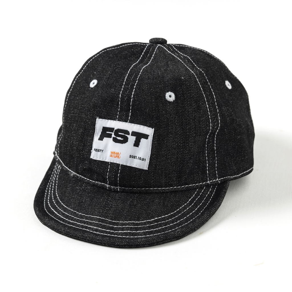 FEISTY DENIM PATCH CAP 單寧短帽沿棒球帽 黑 FS-CP-21
