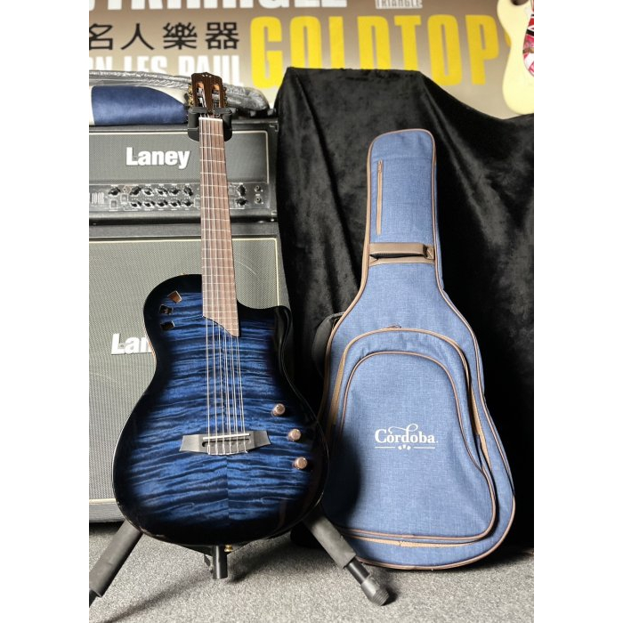 【名人樂器】2023限量 Cordoba Stage Limited Blue Burst 跨界新古典吉他 藍
