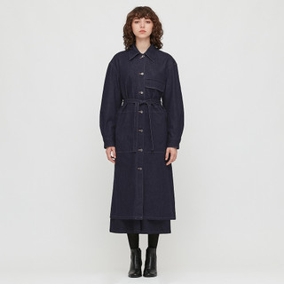 uniqlo u 女裝 牛仔襯衫式大衣