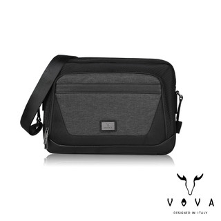 【VOVA】義大利沃汎 凱撒系列中型斜背包 VA129S02BK