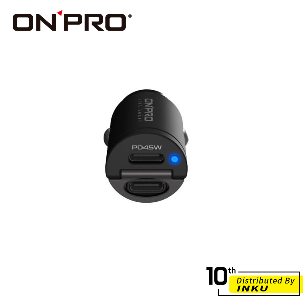 ONPRO GT-PD45MINI 45W 隱藏式 雙TypeC 車用 PD快充 充電器 車充 QC 充電頭 雙孔 筆電