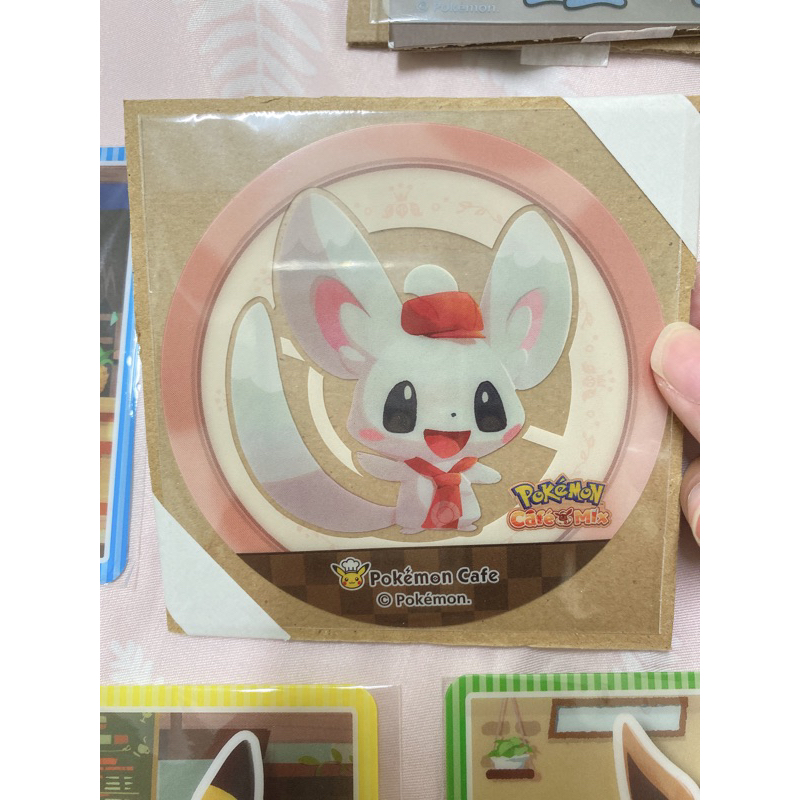 寶可夢 神奇寶貝 Pokémon cafe 日本泡沫栗鼠透明杯墊