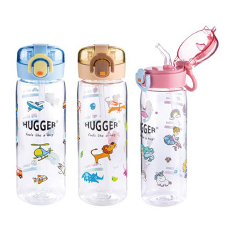 英國 Hugger Tritan彈蓋吸管水壺 500ml/550ml(多款可選)兒童水壺【麗兒採家】