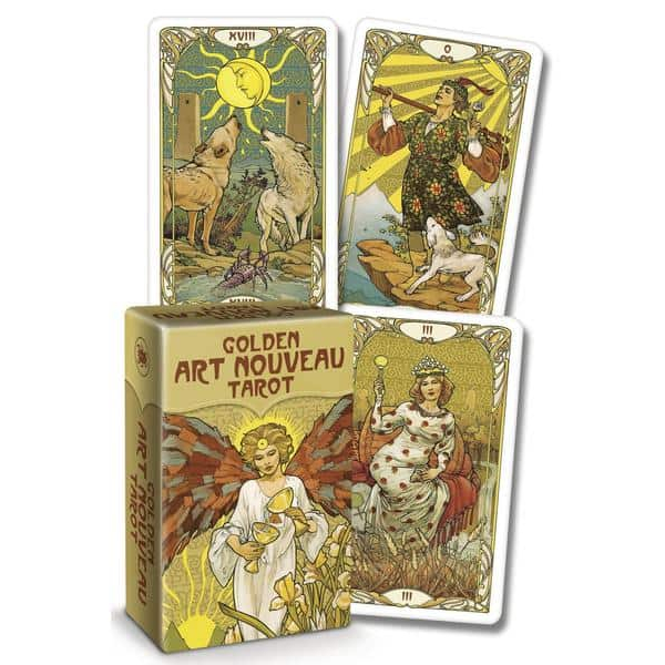 B105 ◈光之海◈ 黃金新藝術塔羅迷你版 Golden Art Nouveau Tarot Mini 贈中文說明電子檔