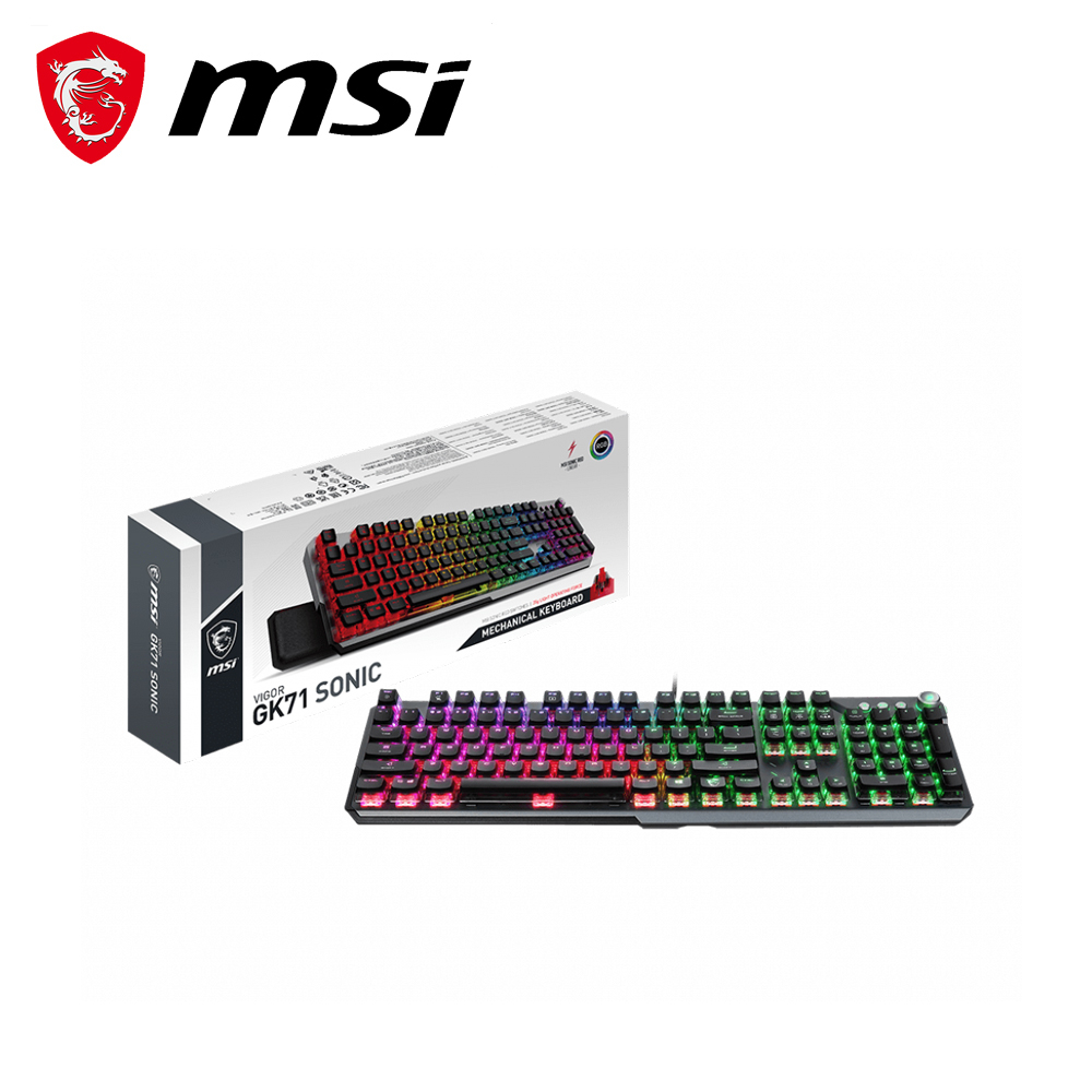 MSI 微星 Vigor GK71 Sonic RED TC 電競鍵盤 紅軸
