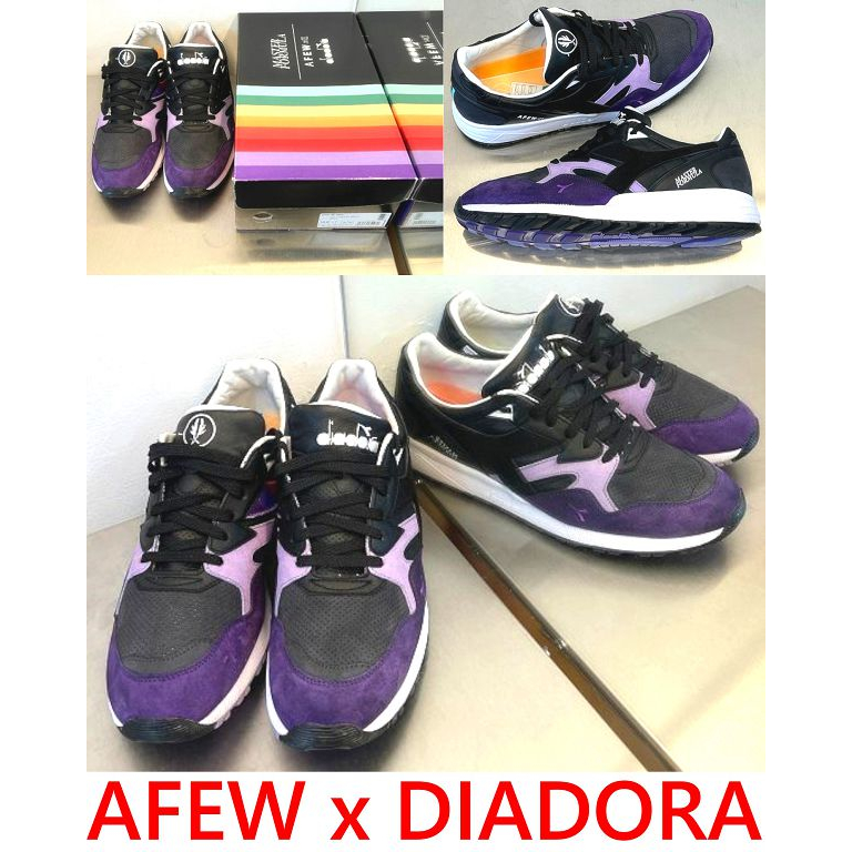 BALCK極新AFEW x Diadora義大利手工製Master Formula全皮革N.9002紫頭彩虹漸層慢跑鞋