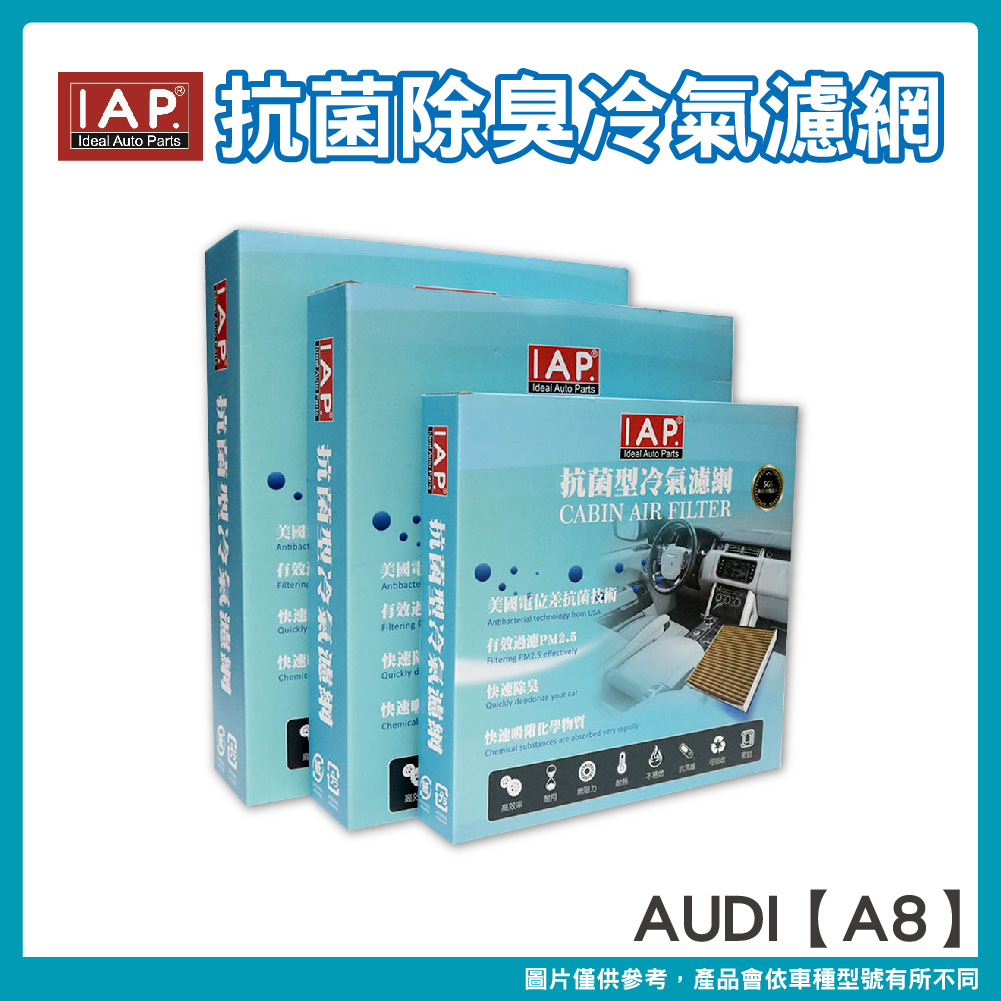 IAP抗菌除臭車用冷氣濾網 Audi 奧迪 A8車系 S8 PAB81943900