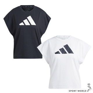 Adidas 女裝 短袖上衣 排汗 背面鏤空 蝙蝠袖 黑/白【運動世界】HY9258/IM4743