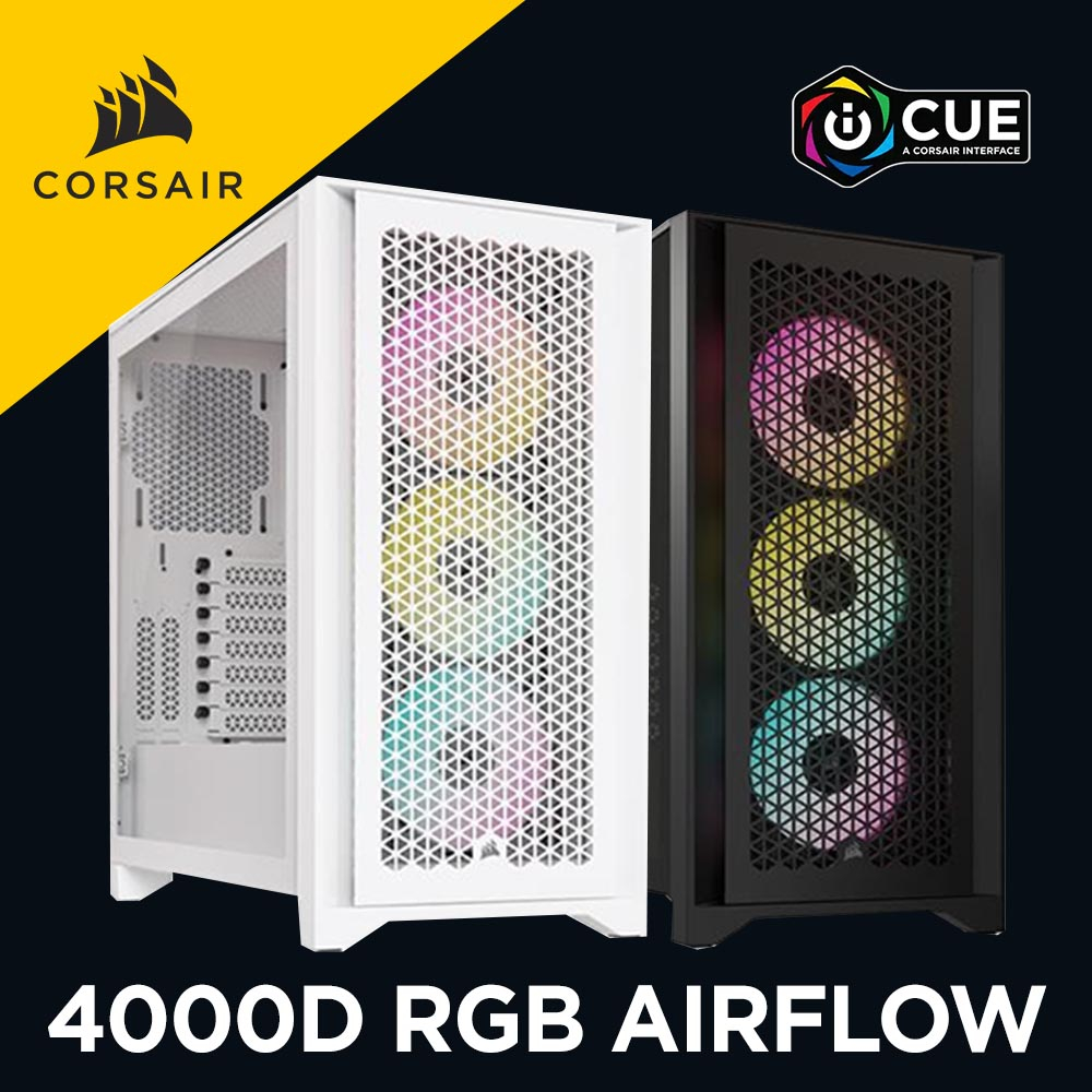 海盜船 CORSAIR iCUE 4000D RGB AIRFLOW 機殼 官方旗艦館