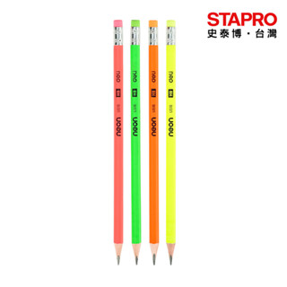 得力Deli 三角皮頭螢光筆桿HB鉛筆-12支(U51600) 筆芯 鉛筆 hb筆芯 0.5mm自動筆芯 六角 學生鉛筆