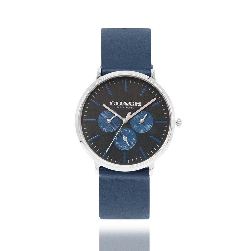 COACH | 優雅三眼多功能手錶 - 藍 14602389