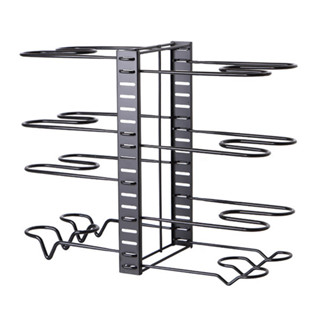 【COMET】47x22cm八層雙邊可調式鍋架(鍋蓋架 廚房收納 置物架 鍋具收納架 廚房置物架/D061-2)