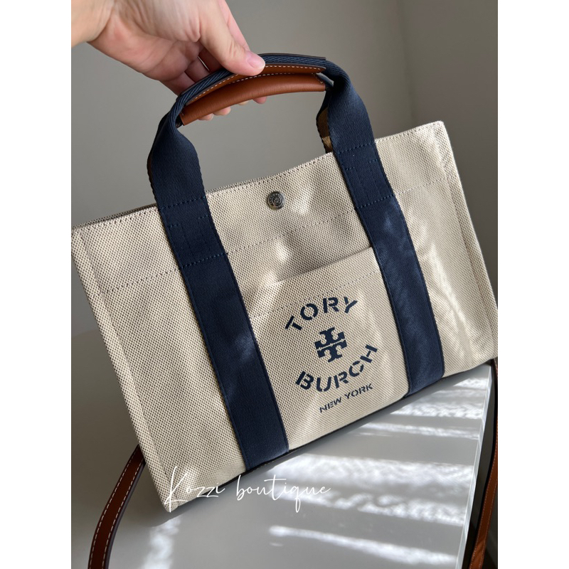 Tory Burch Tory tote 帆布 印花 掛飾 托特 Tb 托特包 tb 包包