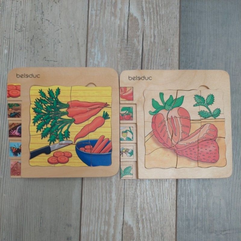 德國beleduc木製拼圖--胡蘿蔔/草莓