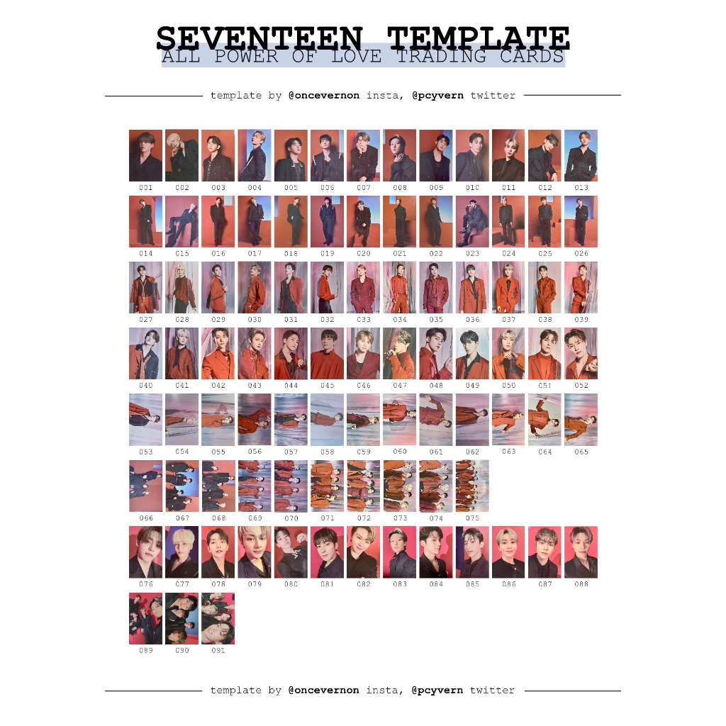 SEVENTEEN ヒポチ Power すごかっ of Love トレカ コンプ SEVENTEEN ヒポチ Power すごかっ of Love トレカ コンプ