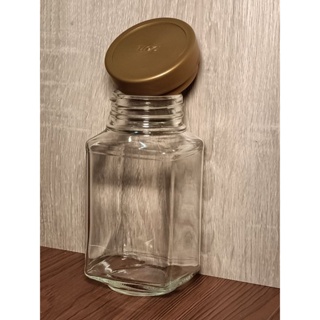 現貨速發塑膠蓋密封方形玻璃瓶罐420ml/140*60*68mm