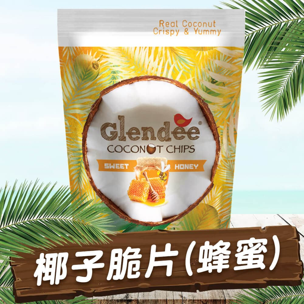 Glendee椰子脆片40g蜂蜜-即期品