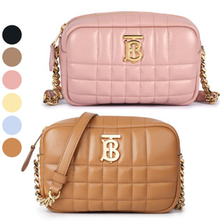 BURBERRY Lola TB衍縫小羊皮迷你鏈帶斜揹包 相機包(任選)083272｜GoBrand購名牌