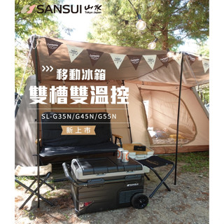 SANSUI山水 35L、45L、55L 行動冰箱 LG壓縮機(不含家用變壓器)