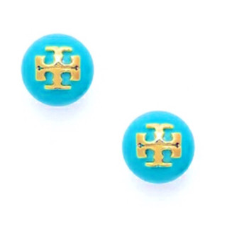 TORY BURCH 耳環 施華洛世奇珍珠logo耳釘