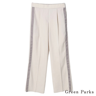 Green Parks 側配色線條設計後鬆緊直筒寬褲(6A23L0F1400)