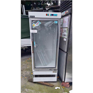 二手中古得臺400公升單門透明玻璃冷藏冰箱，尺寸66*68*175，保固3個月