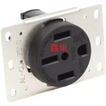 【鑫巢】 NEMA 14-50R 工業插座 美式四孔直插 50A 美規電源插座 125V-250V 3P 4線
