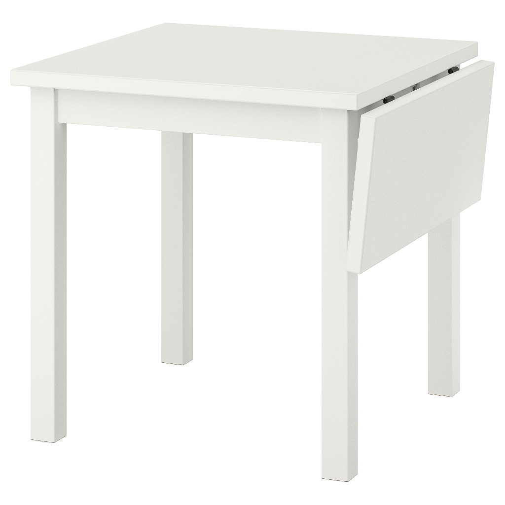 北歐工業LOFT風格IKEA宜家NORDVIKEN延伸桌實木餐桌折疊桌/白色/74延伸104/二手八成新/特$3300