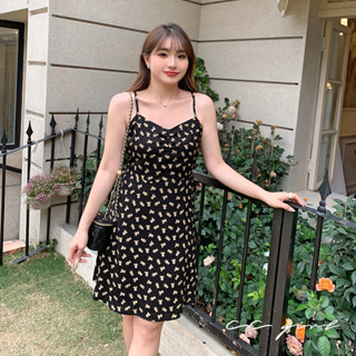 CCGIRL中大尺碼 法式輕熟赫本小可愛熊熊吊帶洋裝-適L～5L《 31693 》大尺碼女裝 中大尺碼洋裝