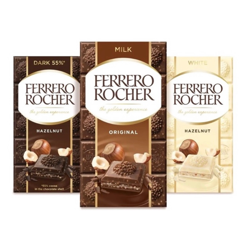 現貨 FERRERO ROCHER 金莎巧克力片 榛果牛奶巧克力 榛果黑巧克力 臻果白巧克力 雪莎巧克力