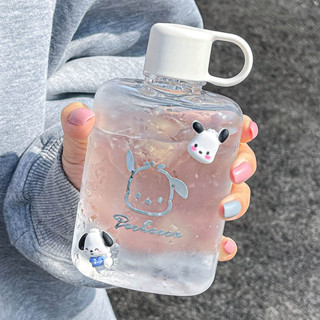 新品 帕恰狗水杯設計感小眾高顏值女生杯子ins風夏季便攜耐高溫方形杯