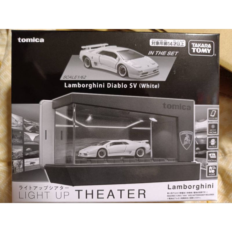 現貨 日版 限量 Tomica 多美小汽車藍寶堅尼(白色)迪亞布羅 SV 含帶燈展示盒902386