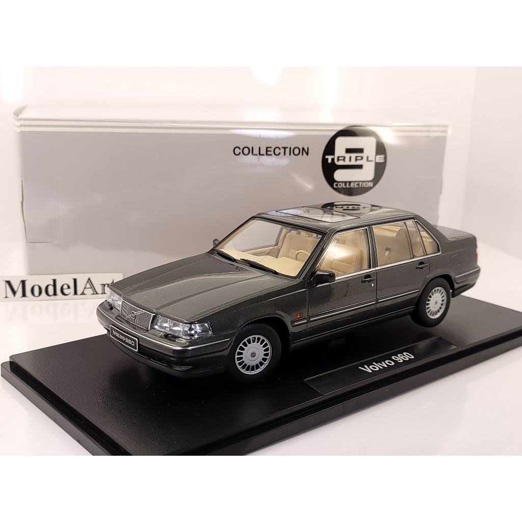 【模型車藝】1/18 Triple9 Volvo 960 Sedan 1996 鐵灰【富豪旗艦房車】